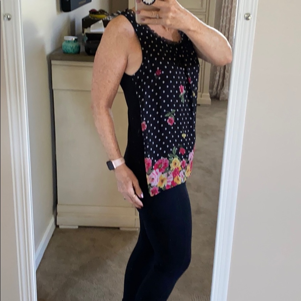 Elle Floral sleeveless ruffle neck top - Picture 5 of 11